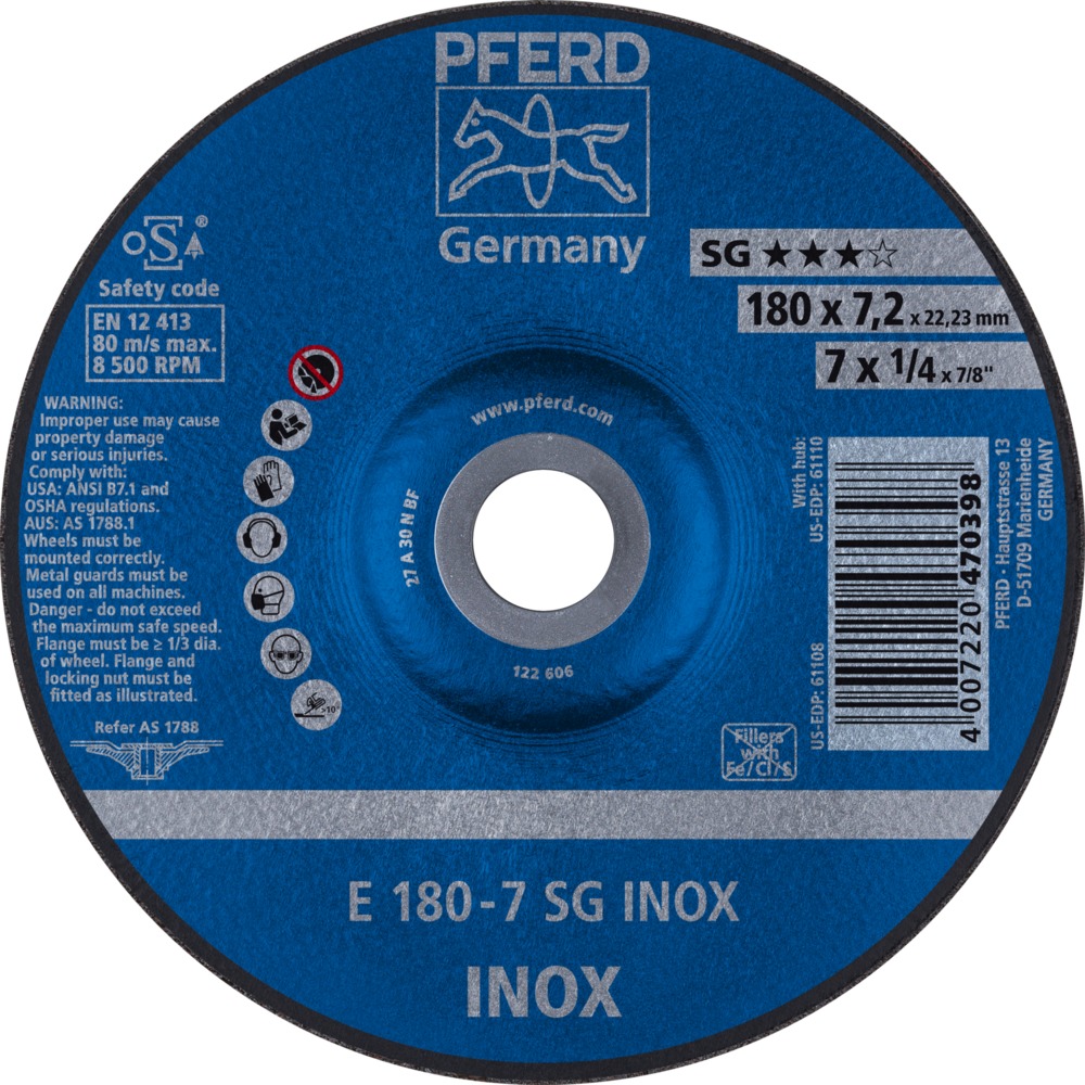 Schruppscheiben E 180-7 SG INOX