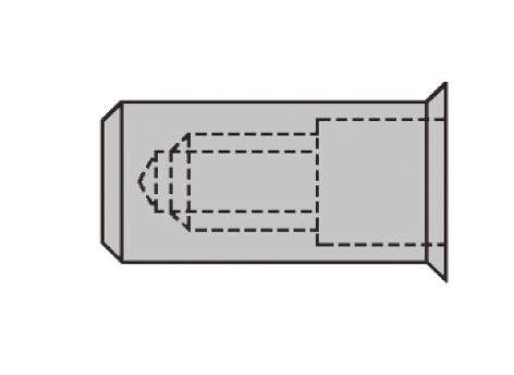 CAP-Blindnietmuttern Alu Kleinkopf M 6 x 9 x 21,5
