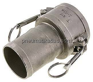 Sicherheits-Kamlock-Kupplung (C) 63 (2-1/2")mm Schlauch, Edelstahl (1.4408)