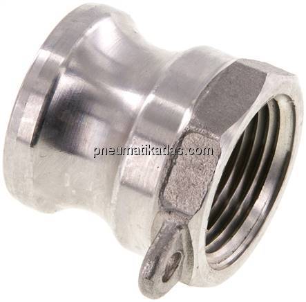 Kamlock-Stecker (A) NPT 3/4"(IG), Edelstahl (1.4408)