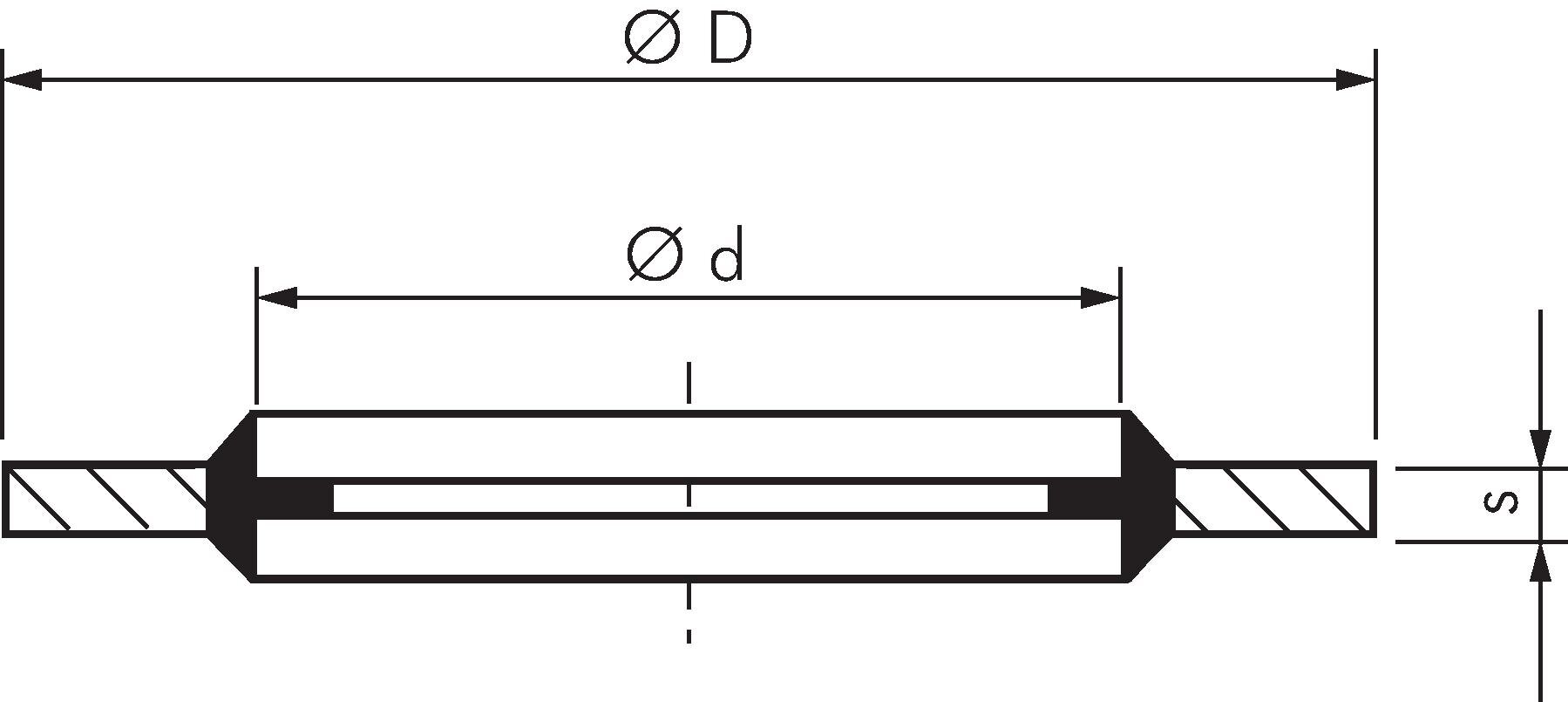 Zeichnung: Hydraulik-Dichtring mit Elastomereinlag