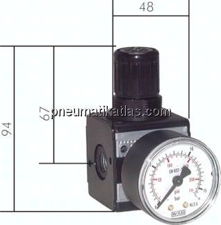 MULTIFIX Präzisionsdruckregler, abschließbar,G 1/4" 0,5 - 16bar