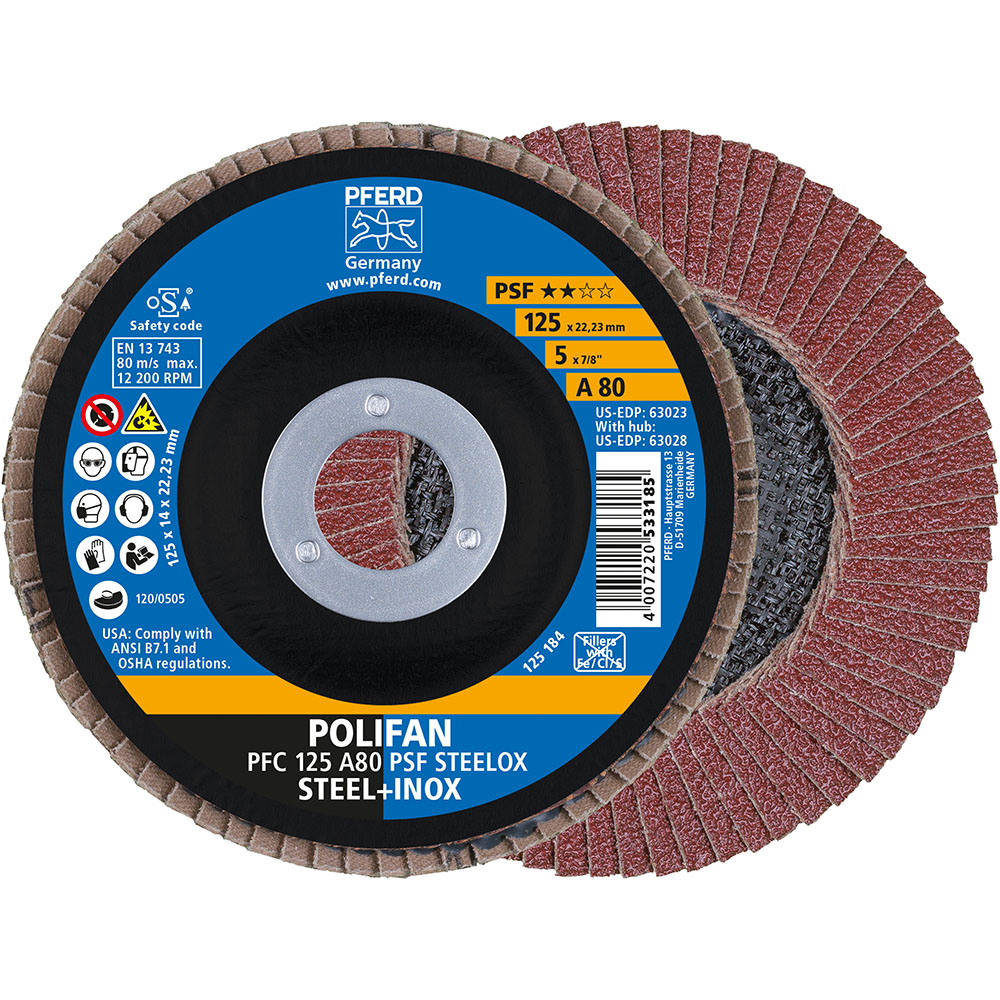 POLIFAN-Fächerscheiben PFC 125 A 80 PSF STEELOX