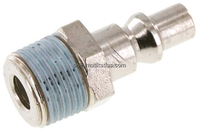 Kupplungsstecker (ARO/ORION) R 3/8"(AG), Stahl gehärtet & vernickelt Kupplungsstecker (ARO/ORION) R 3/8"(AG), Stahl gehärtet & vernickelt