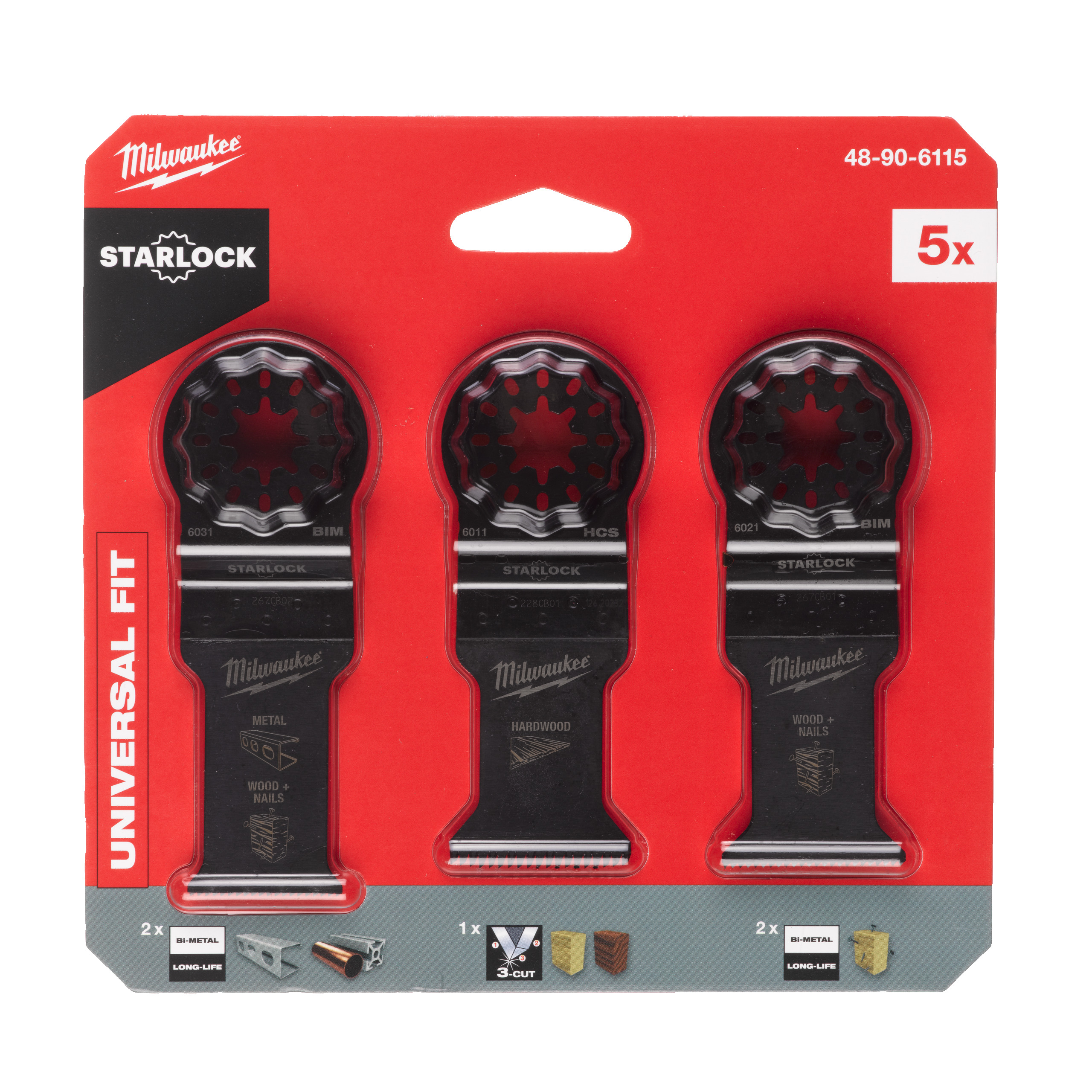 Multitool Zubehörset Holz & Metall 5 teilig