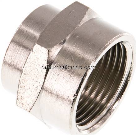 Muffe G 3/4"-G 1/2", Messing vernickelt