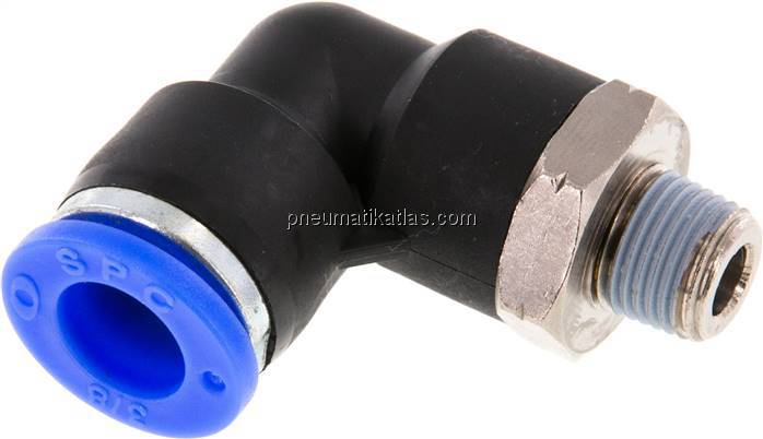 Winkel-Steckanschluss NPT 1/8"-3/8" (9,52 mm), IQS-Inch