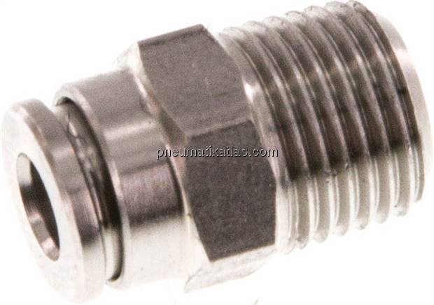 Gerader Steckanschluss R 1/8"-4mm, IQS-Edelstahl