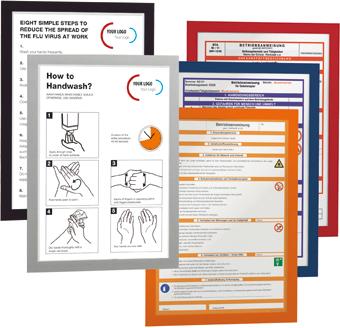 Informationsrahmen A3 6 Stück, silber