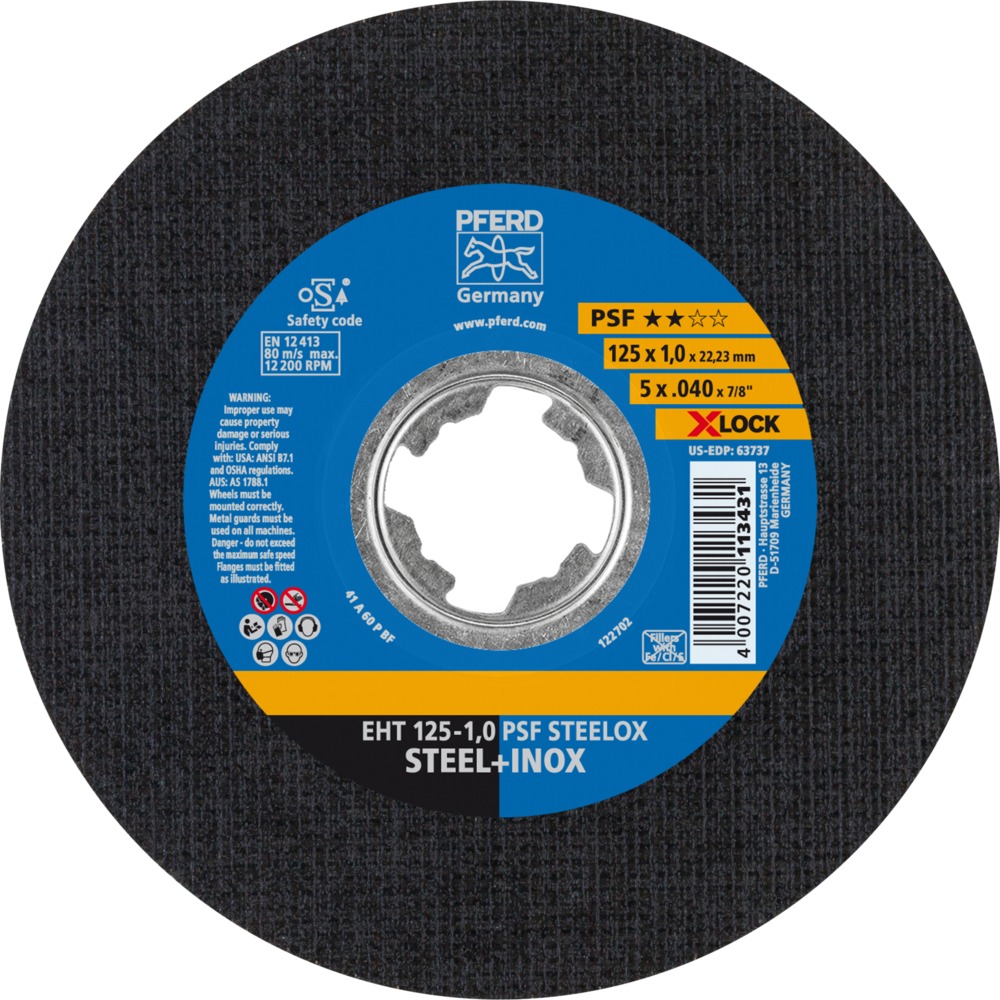 Trennscheiben EHT 125-1,0 PSF STEELOX/X-LOCK (10)