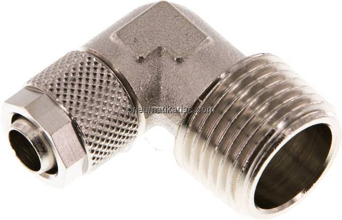 Winkel-Verschraubung R 1/2"-10x8mm, Messing vernickelt