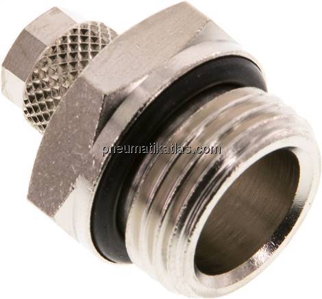 Gerade Verschraubung G 1/2"-6x4mm, Messing vernickelt