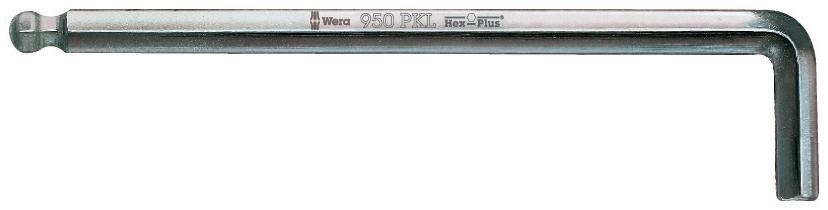 Winkelschraubendreher vernickelt mit Kugelkopf 12mm Wera