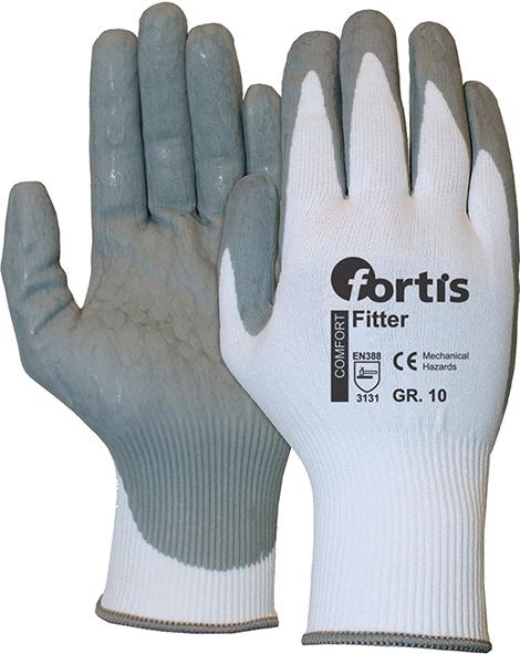 Handschuh Fitter Foam,weiß-grau, Gr.11, FORTIS