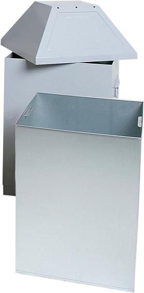 Abfallbehälter ca. 95 l weißaluminium H 660/870mm