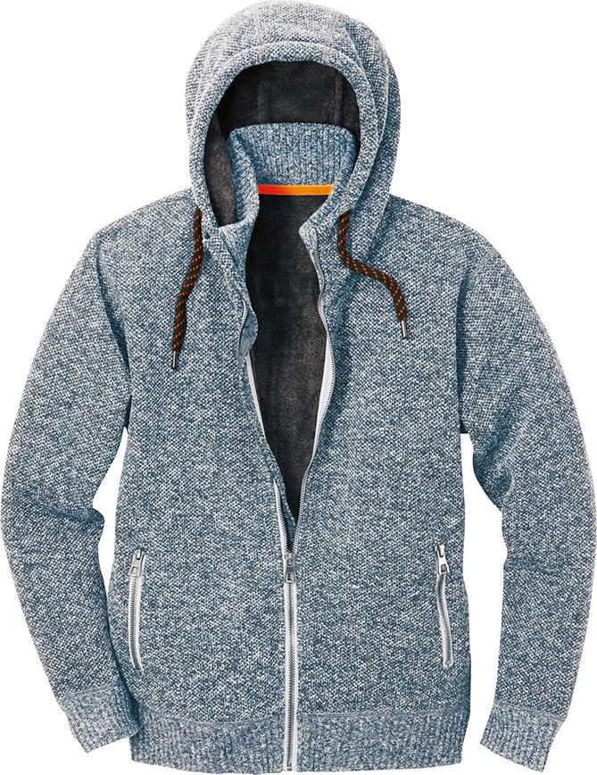 Strickjacke Schärding grau/schwarz.,eliert Gr.3XL Strickjacke Schärding grau/schwarz.,eliert Gr.3XL