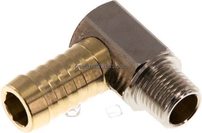 Winkel-Gewindetülle R 1/4"-13 (1/2")mm, Messing