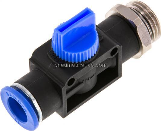 3/2-Wege-Absperrventil G 1/2"-12mm, Gewindeseite entlüftend
