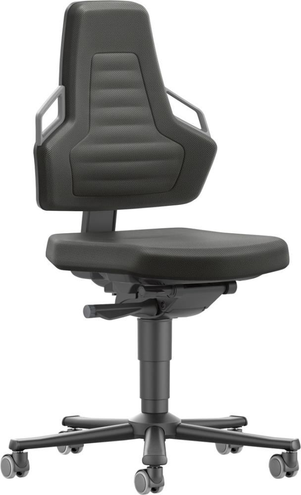 Bimos Arbeitsstuhl Nexxit 2 Griff grau Sitzhöhe 450-600 mm Stoff schwarz,mit Rollen