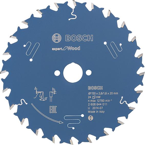 HM-Kreissägeblatt 150x2,6/1,6x20 24Z WBoschVE à 1 Stück Expert for Wood