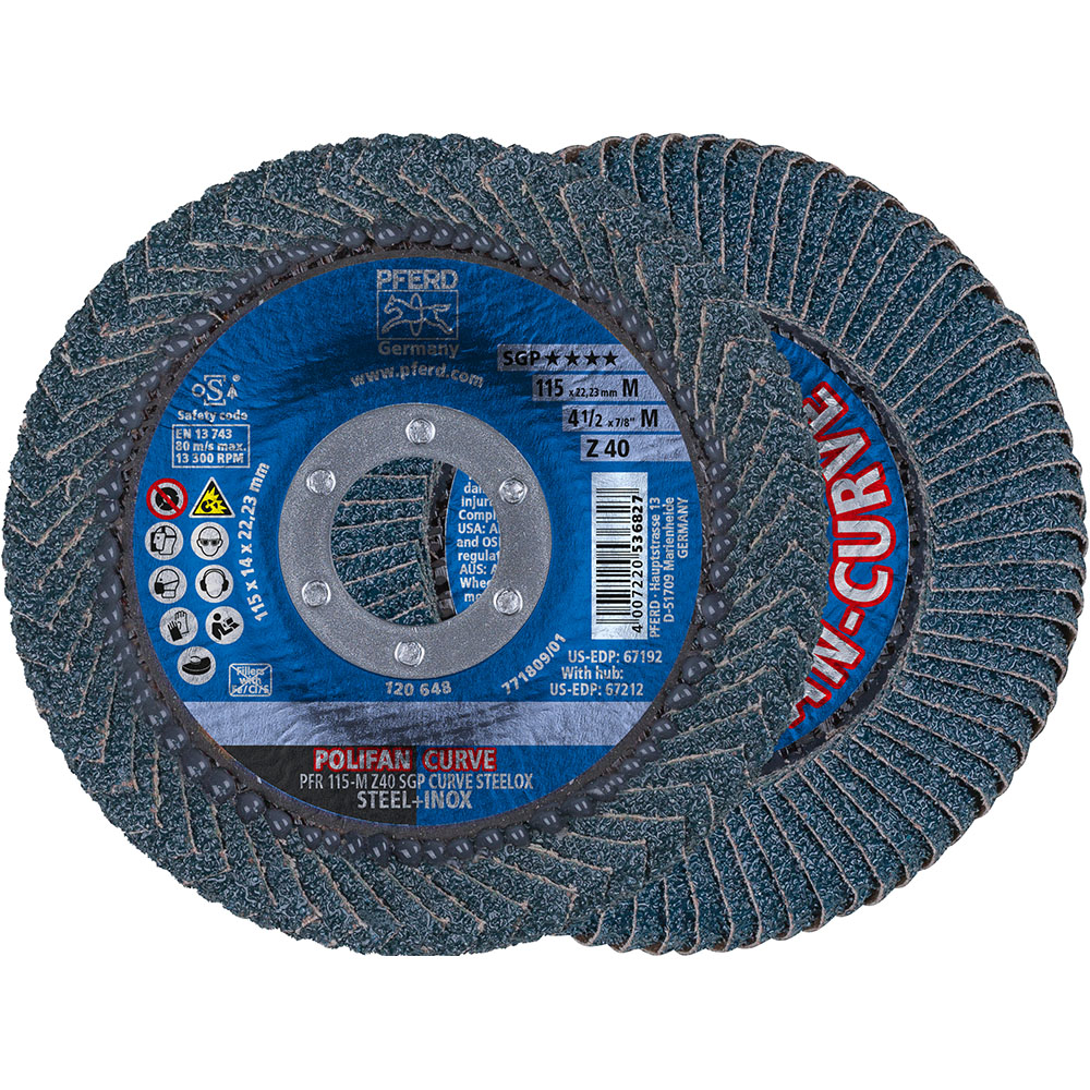 POLIFAN-Fächerscheiben PFR 115-M Z 40 SGP CURVE STEELOX