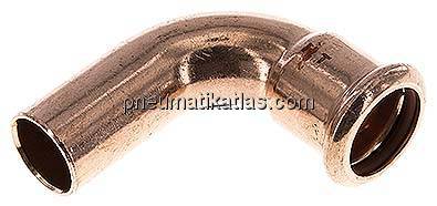 Pressfitting, 90° Bogen, 22mm i/a, Kupfer / Kupferlegierung