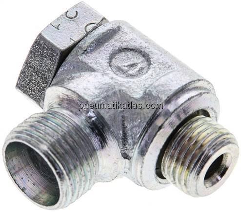 Winkel-Schwenkverschraubung G 1/8"-8 LL (M12x1), ohne Mutter & Schneidring, Stah