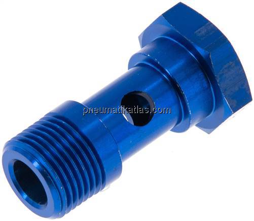 Hohlschraube, 1-fach G 3/8"-37mm, Aluminium