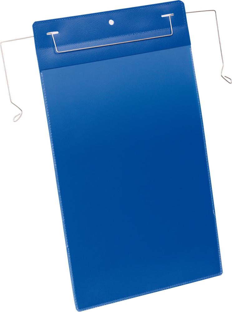 Artikelhauptbild Dokumententasche B210xH297 mm A4 hoch blau mit Drahtbügel VE 50 Stück