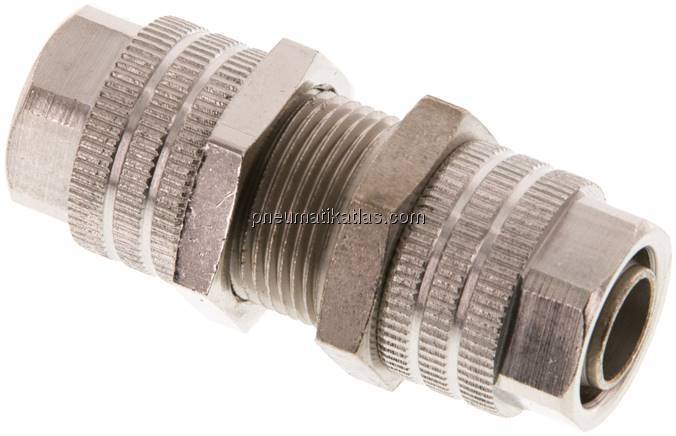 Schott-Verschraubung 11,6x9 - 11,6x9mm, Messing vernickelt