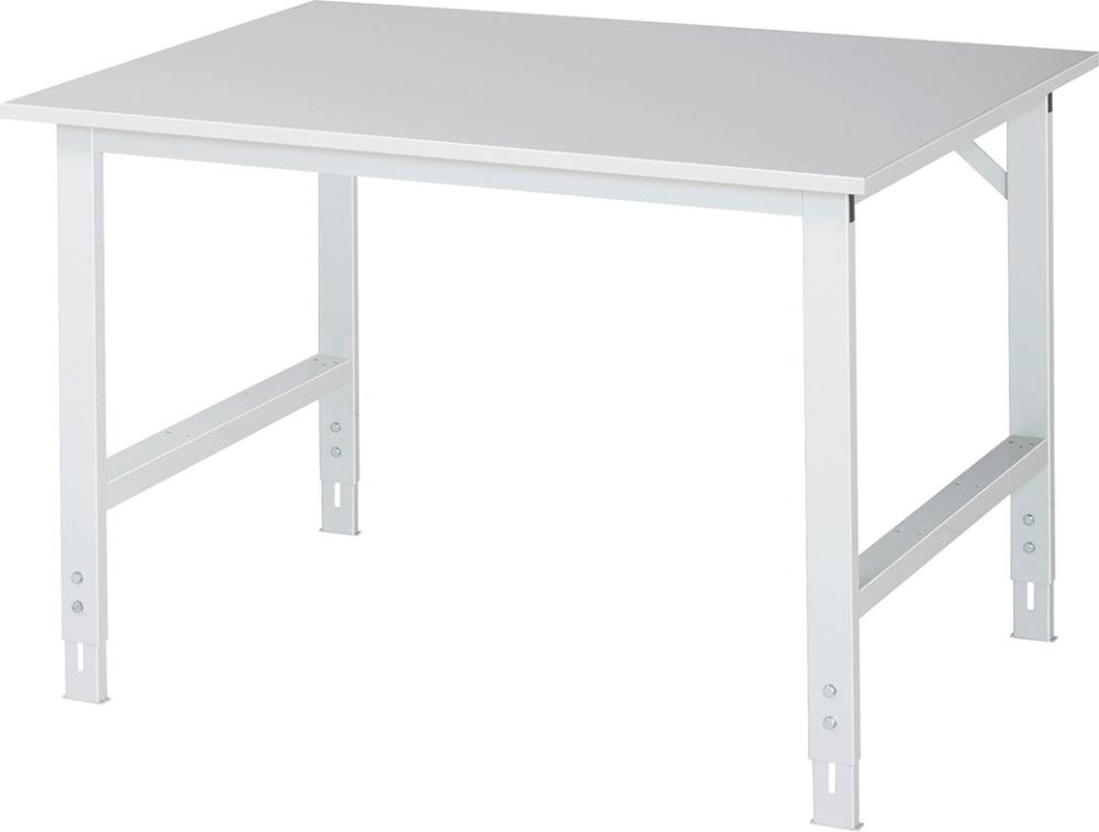 Arbeitstisch Tom - EGB-Melamin-Platte B1250xT1000 xH760-1080mm EGB-Melamin-Platte