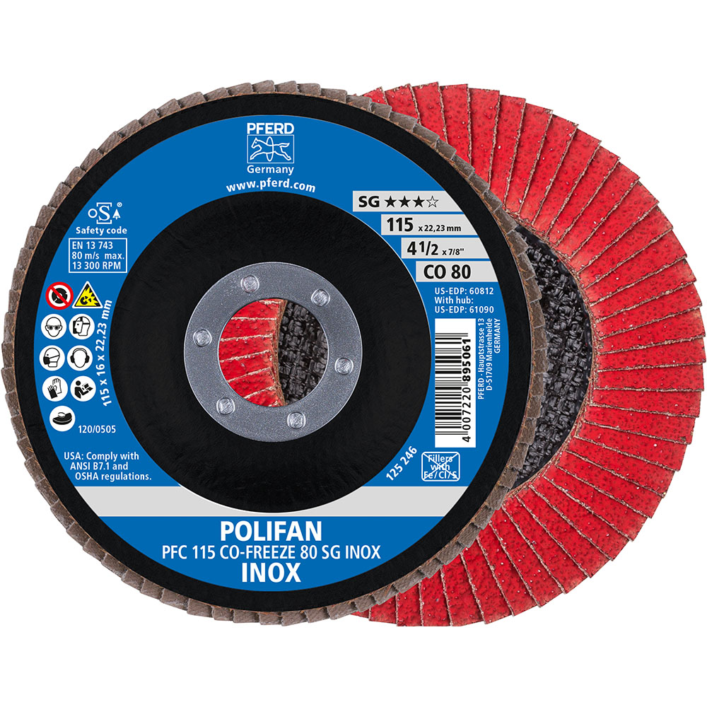 POLIFAN-Fächerscheiben PFC 115 CO-FREEZE 80 SG INOX