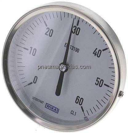 Bimetallthermometer, waagerecht D100/0 bis +60°C/63mm