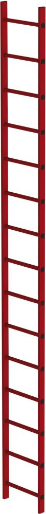 Schachtleiter 15 Sprossen L 4,20 m B450 mm LW 300 mm GFK