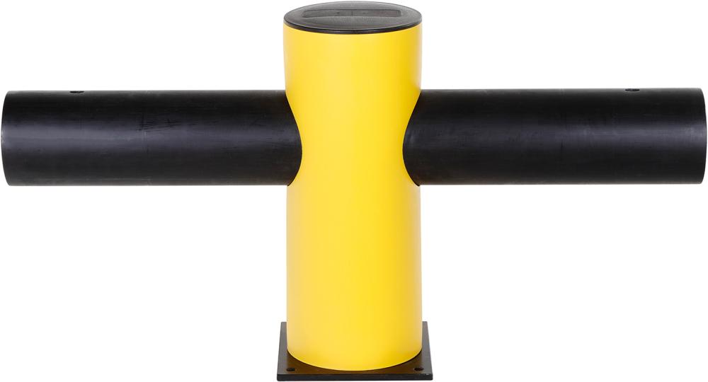 Artikelhauptbild Mittelpfosten für Barriere Charlie H516xB1000xD200 mm schwarz/gelb
