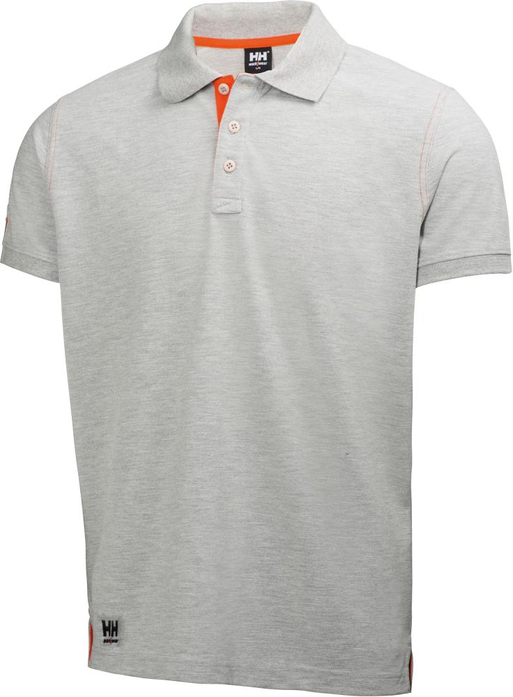 Polo-Shirt Oxford, Gr. 2XL, grau-melliert