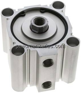 Kompaktzylinder, doppeltwirkend, Kolben 80mm, Hub 25mm Kompaktzylinder, doppeltwirkend, Kolben 80mm, Hub 25mm