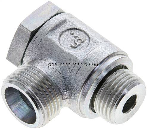 Winkel-Schwenkverschraubung M 18x1,5-12 S (M20x1,5), ohne Mutter & Schneidring, 