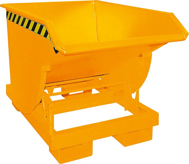 Kippbehälter BKM 300 l B820xT1160xH825 mm RAL2000 Tragkraft 1500kg mit Abrollsystem
