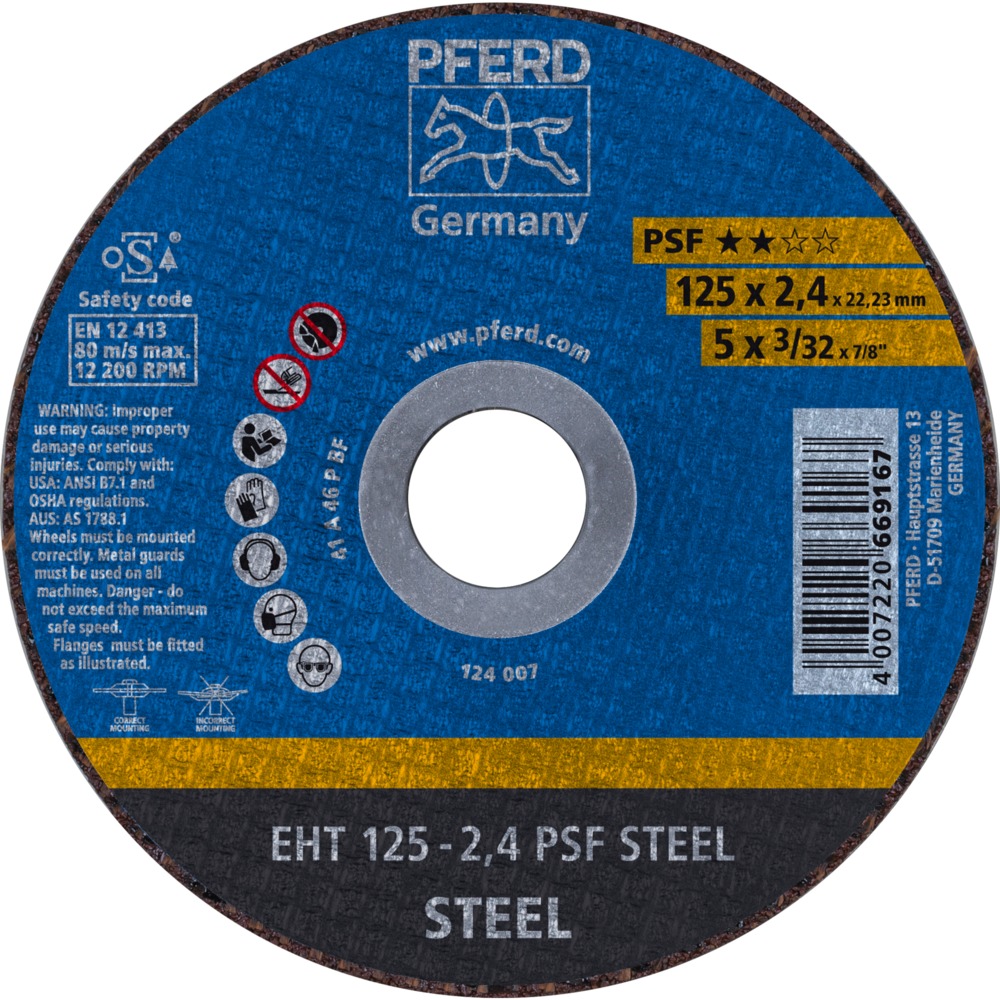 Trennscheiben EHT 125-2,4 PSF STEEL