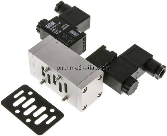 ISO-Ventil (Größe 1), 5/3-Wege Mittelstellung entlüftet, 115 V AC