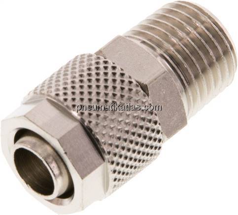 Gerade Verschraubung R 1/4"-10x8mm, Messing vernickelt