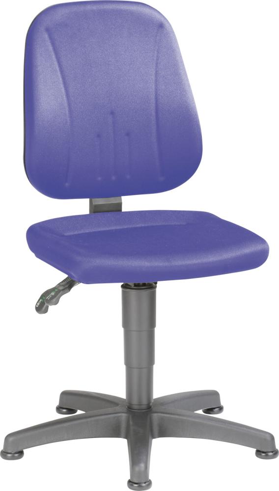 Artikelhauptbild Bimos Arbeitsstuhl 9650-CI02 Unitec 1 Sitzhöhe 440-620 mm mit Gleiter, Stoff blau