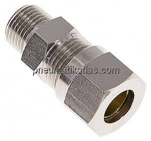 Gerade Schneidringverschr. 8 LL (M12x1)-R 1/8", Messing vernickelt Gerade Schneidringverschr. 8 LL (M12x1)-R 1/8", Messing vernickelt