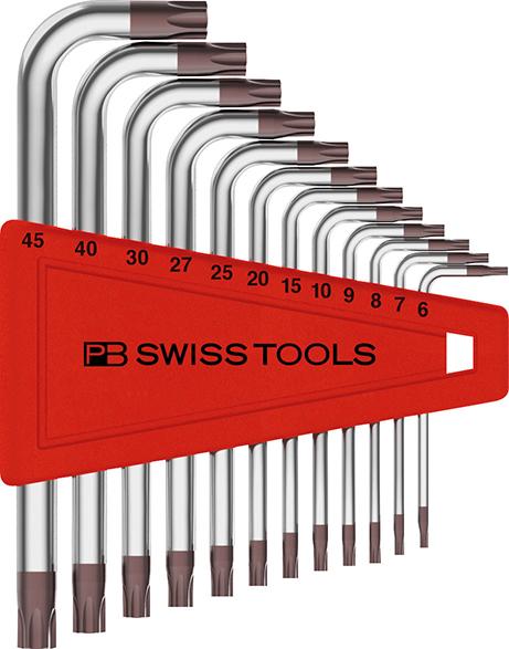 Winkelschraubendreher- Satz im Kunststoffhalter 12-teilig T6-T45 PB Swiss Tools