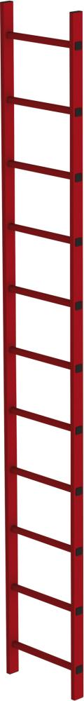 Schachtleiter 11 Sprossen L 3,08 m B450 mm LW 300 mm GFK