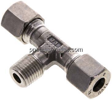T-Schneidringverschraubung R 1/4"-8 L (M14x1,5), 1.4571