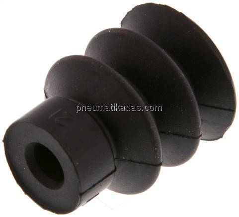 Balgsauger, 2,5-fach, Ø 18x8mm, NBR (60A), schwarz