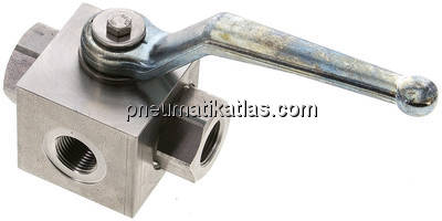 ES-Hochdruck-3-Wege Kugelhahn, T-Bohrung, G 3/8", 0 - 400bar