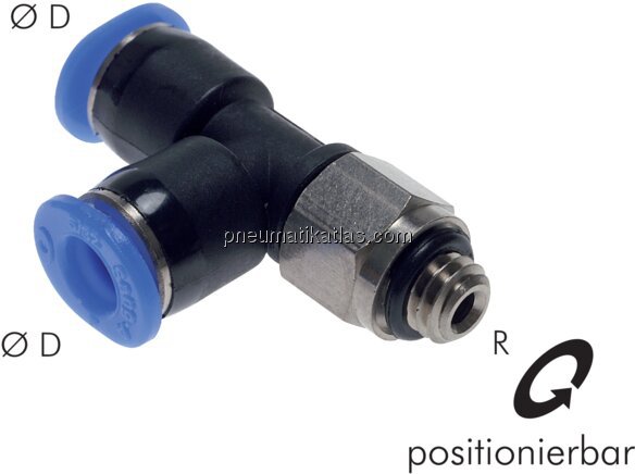 Exemplarische Darstellung: Mini LE-Steckverschraubung mit zylindrischem Gewinde Exemplarische Darstellung: Mini LE-Steckverschraub